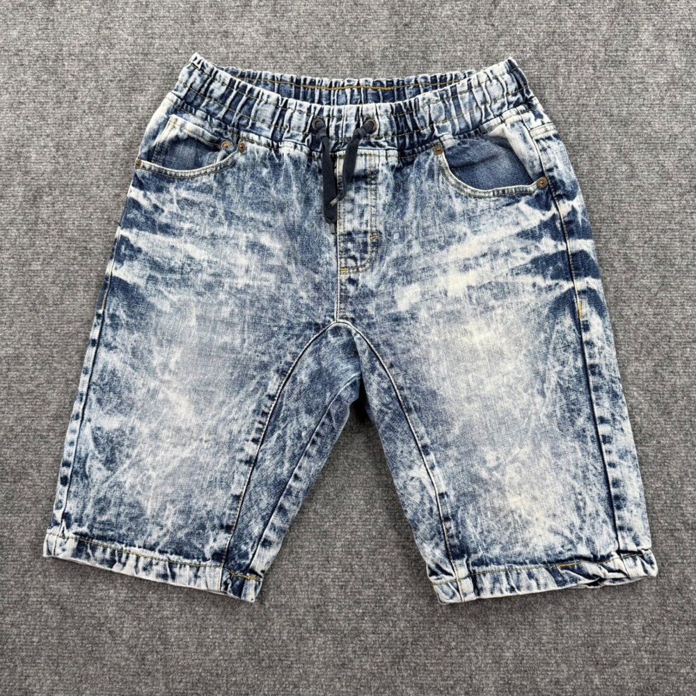 Vintage Southpole Jean‎ Shorts Large Blue Baggy Acid Washed Drawstring Men's